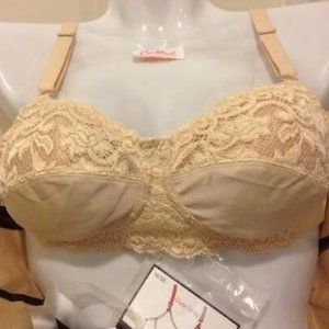 Airway Bra Lace 55335 3 Way Beige Elastic straps Pockets to ad pads 38,40,42,44